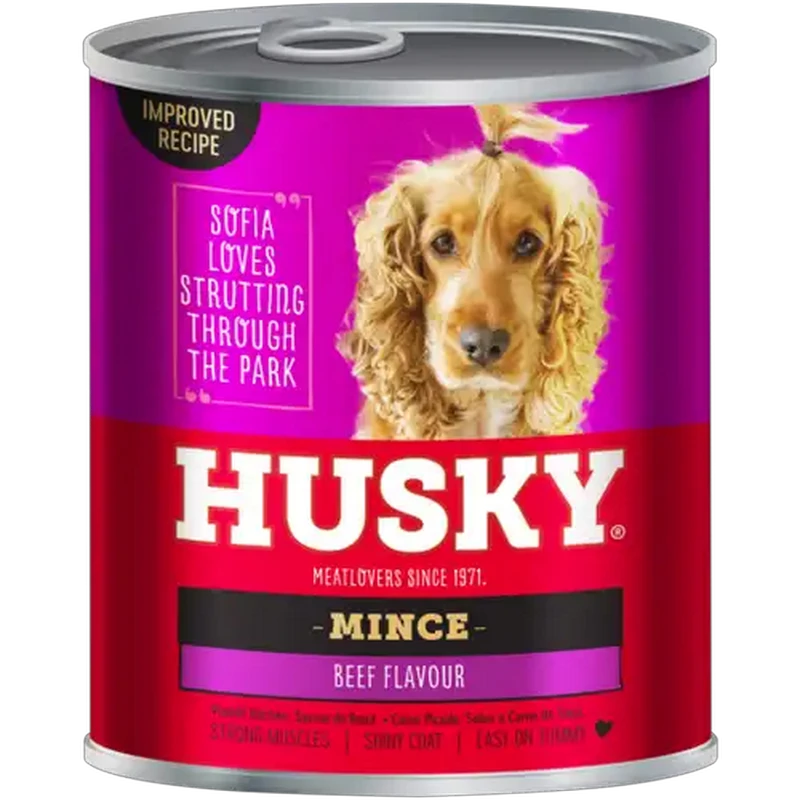 Husky Meatlovers Mince Beef Flavoured Dog Food 775g