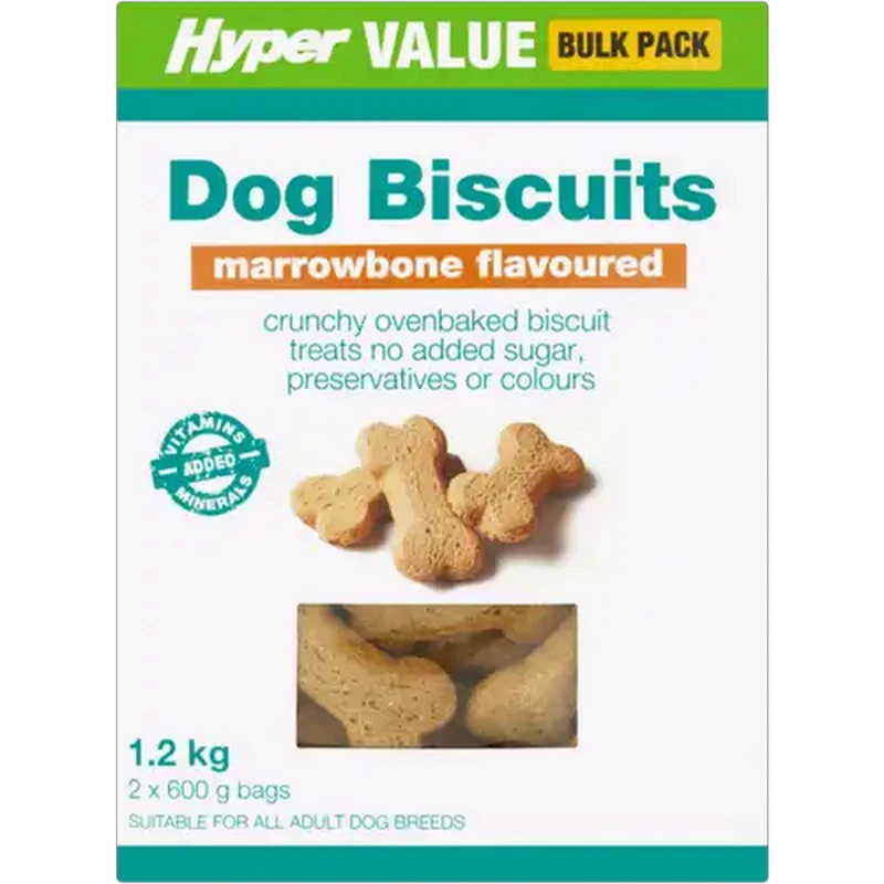 Hyper Value Marrowbone Flavoured Dog Biscuits 2 x 600g