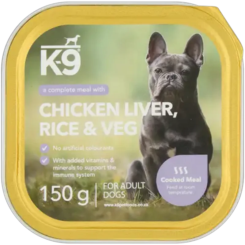K-9 Chicken Liver, Rice & Veg Adult Wet Dog Food 150g