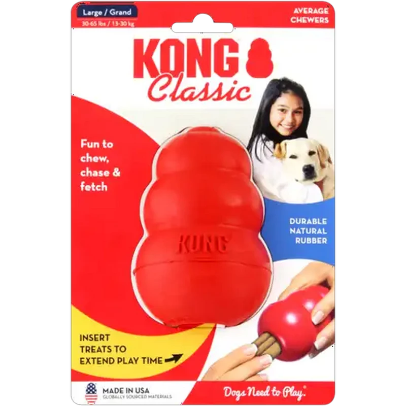 Kong Classic Red Treat Rubber Dog Toy Large