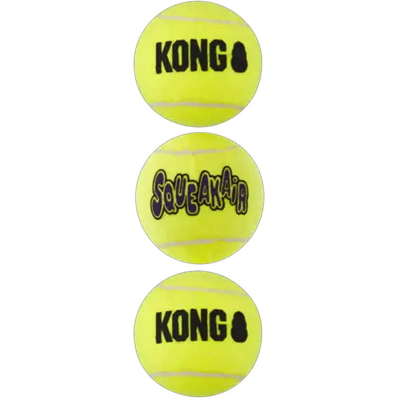 Kong Medium Yellow Airdog Squeekair Tennis Balls 3-Pack