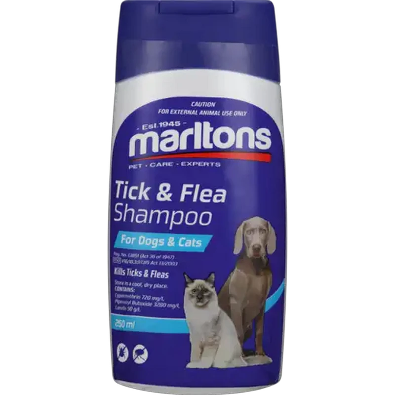 Marltons Cat & Dog Tick & Flea Shampoo 250ml