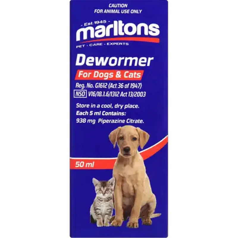 Marltons Dog Dewormer Bottle 50ml