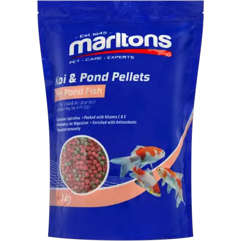 Marltons Koi & Pond Pellets Fish Food 1kg