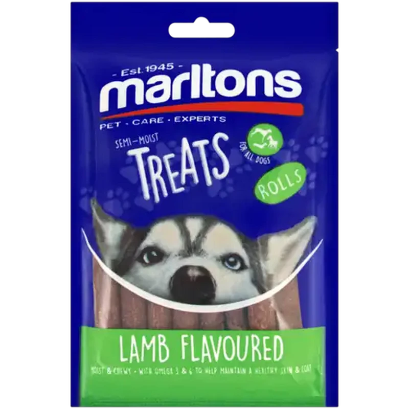 Marltons Treats Lamb Flavoured Semi-Moist Dog Rolls 120g