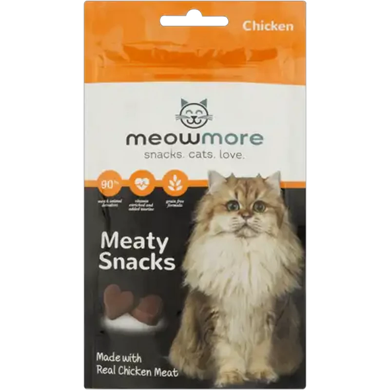 Meow More Chicken Meaty Snacks Cat Treats 35g