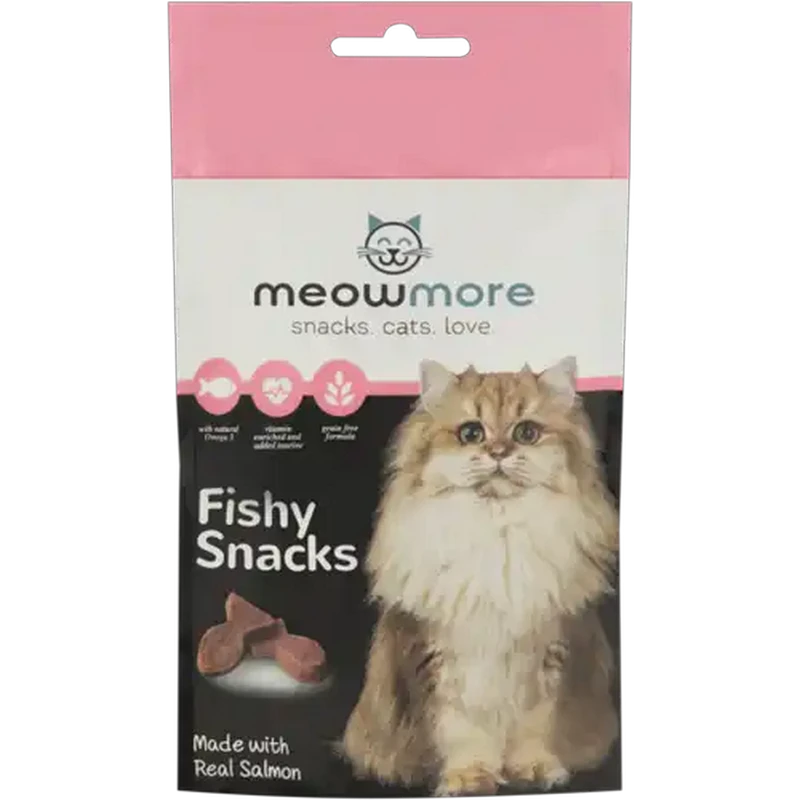Meow More Salmon Fishy Snacks Cat Treats 35g
