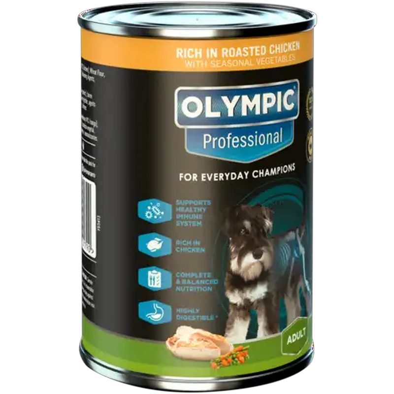 Olympic Professional Roasted Chicken Adult Wet Dog Food in Seasonal Vegetables 385g