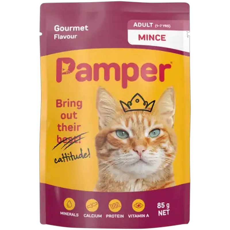 Pamper Gourmet Mince Cat Food 85g