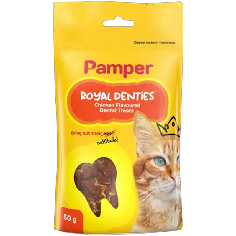 Pamper Royal Denties Chicken Flavoured Dental Treats 50g
