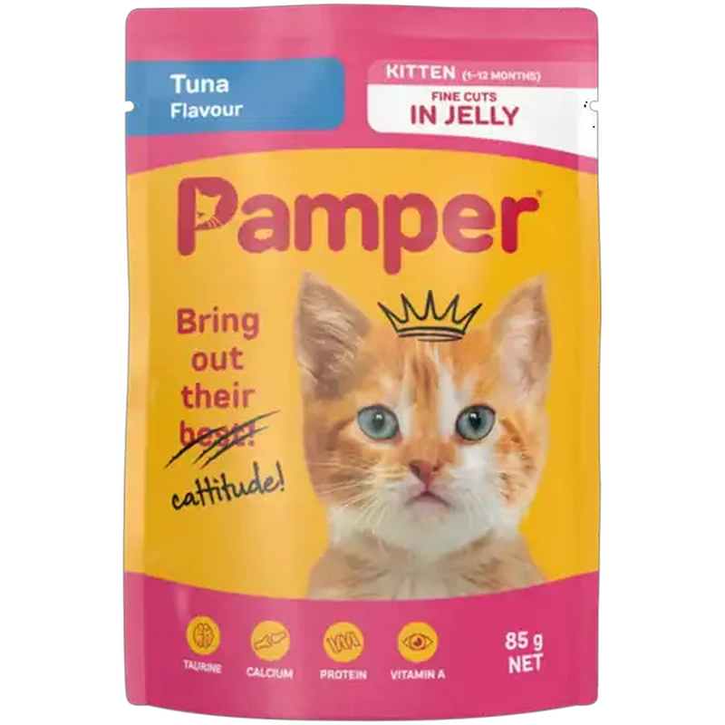 Pamper Tuna Flavour Wet Kitten Food 85g