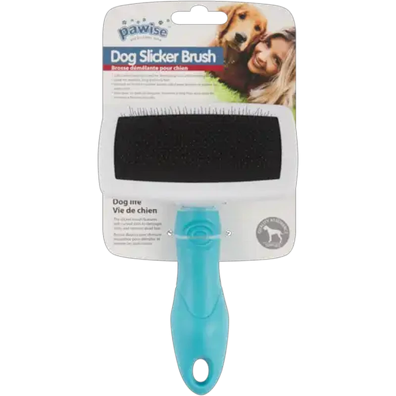 Pawise Medium Blue Dog Slicker Brush