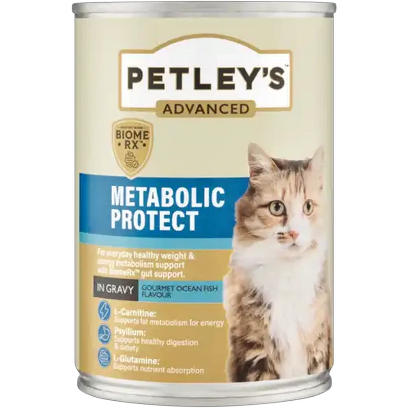 Petley's Advanced Gourmet Ocean Fish Flavour Metabolic Protect Adult Wet Cat Food in Gravy 375g