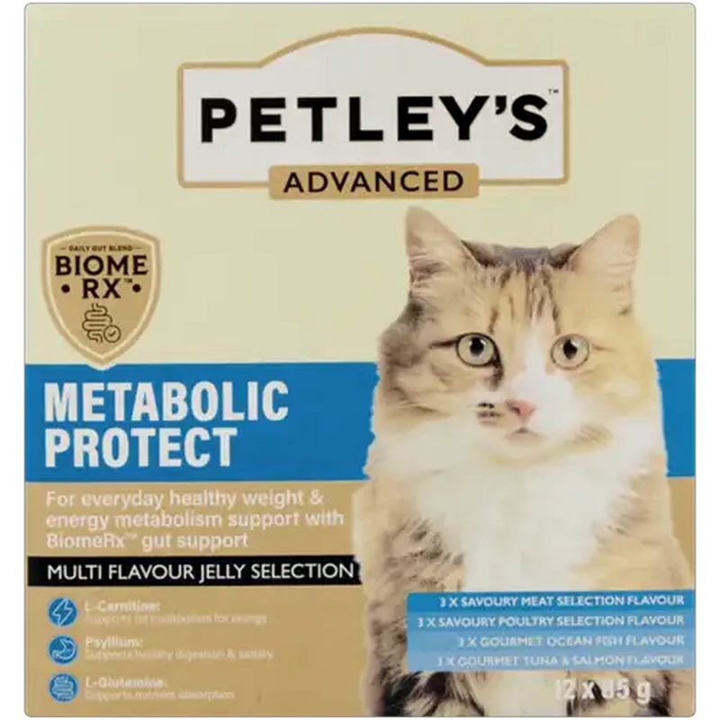 Petley's Advanced Multi Flavour Metabolic Protect Wet Cat Food in Jelly Selection 12 x 85g