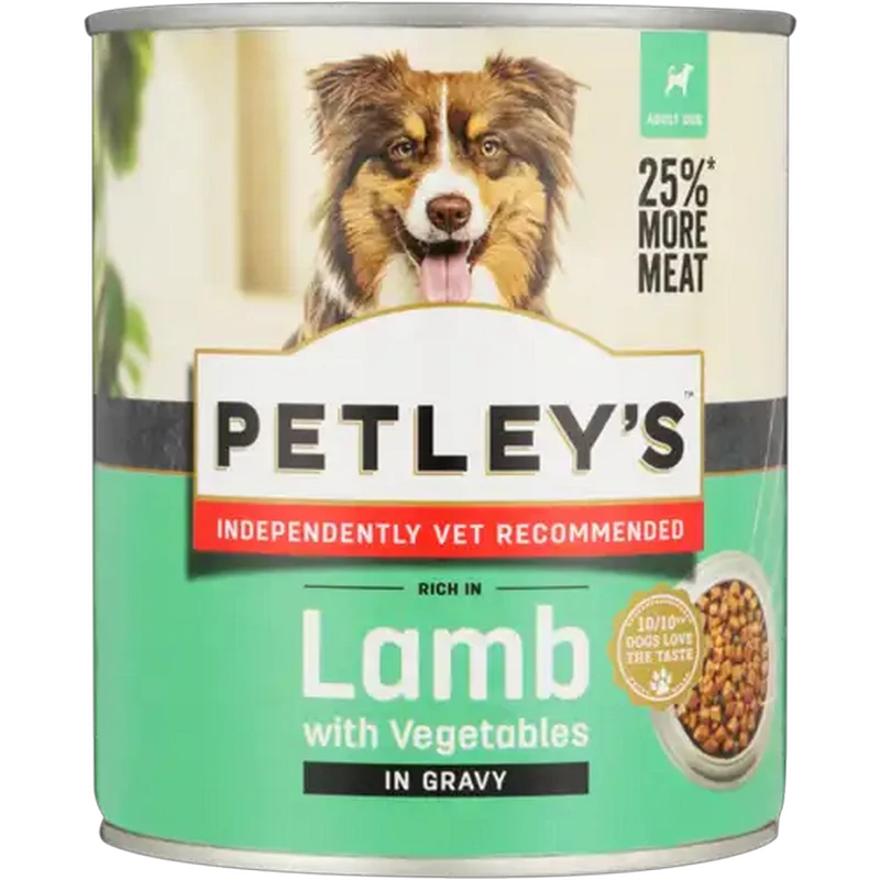 Petley's Lamb with Vegetables All Adult Wet Dog Food in Gravy 775g