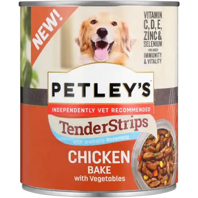 Petley's Tender Strips Chicken Bake All Adult Wet Dog Food 775g