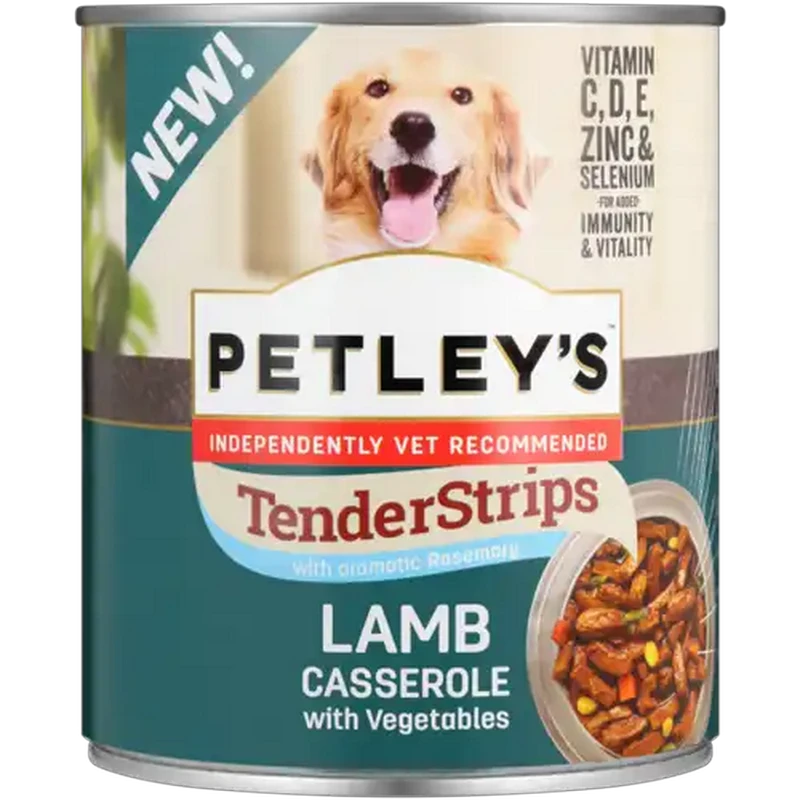 Petley's Tender Strips Lamb Casserole All Adult Wet Dog Food 775g