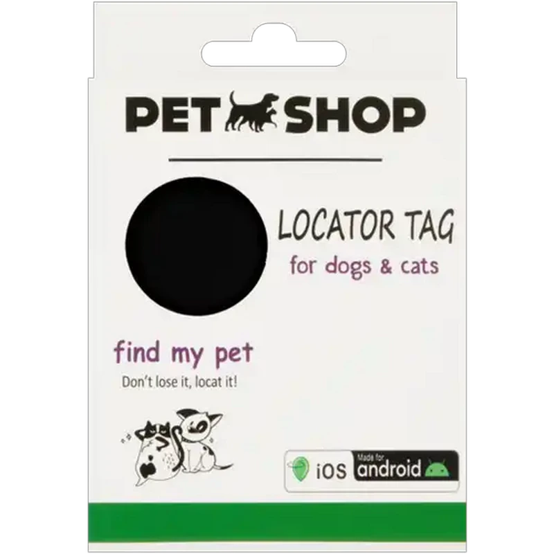 Petshop Black Pet Locator Tag