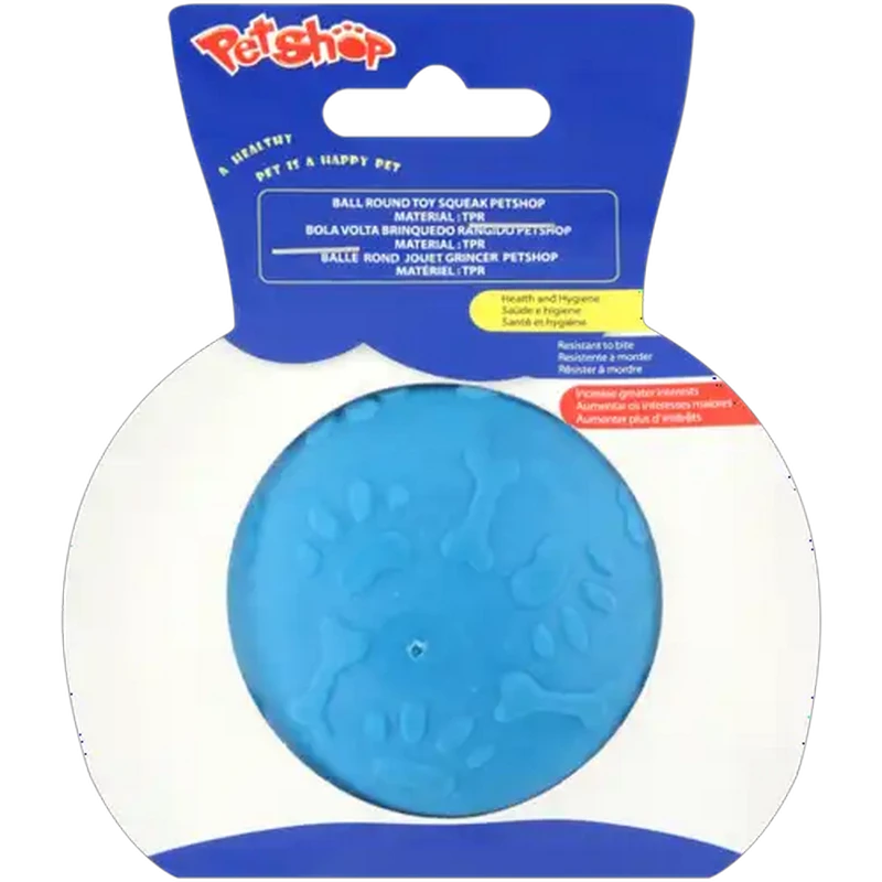 Petshop Blue Squeaky Dog Ball