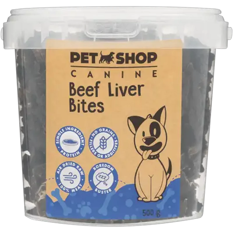 Petshop Canine Beef Liver Bites 500g