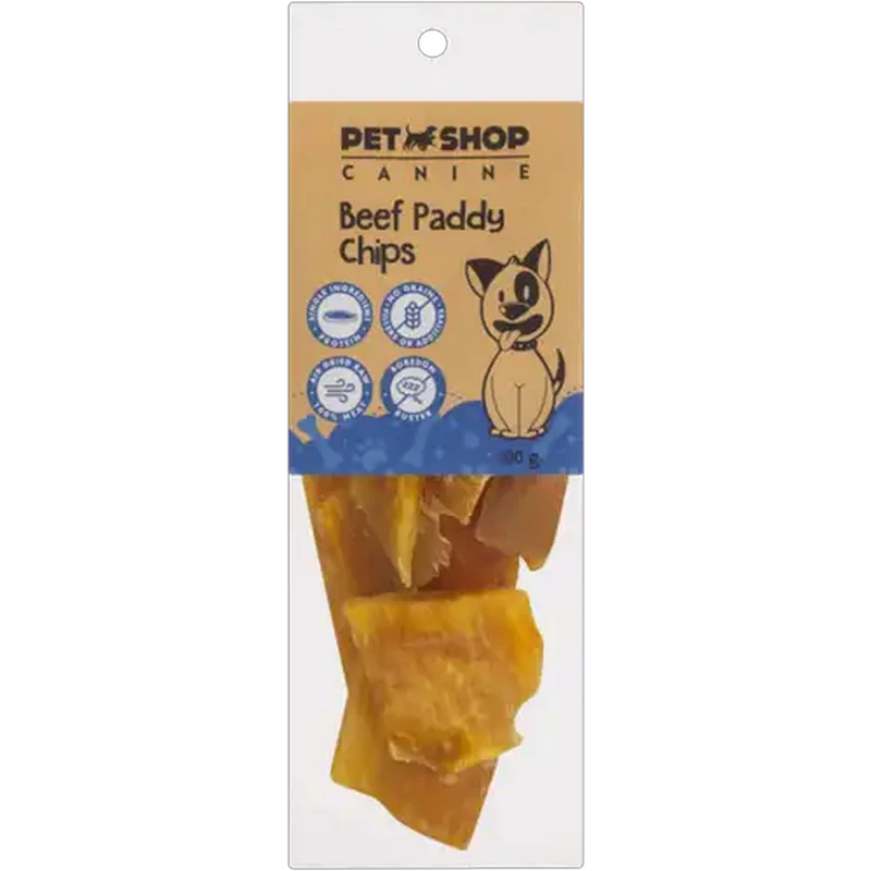 Petshop Canine Beef Paddy Chips 100g