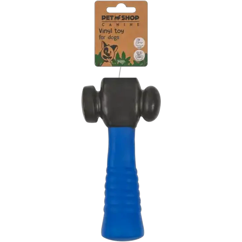 Petshop Canine Blue Hammer Vinyl Chew Toy