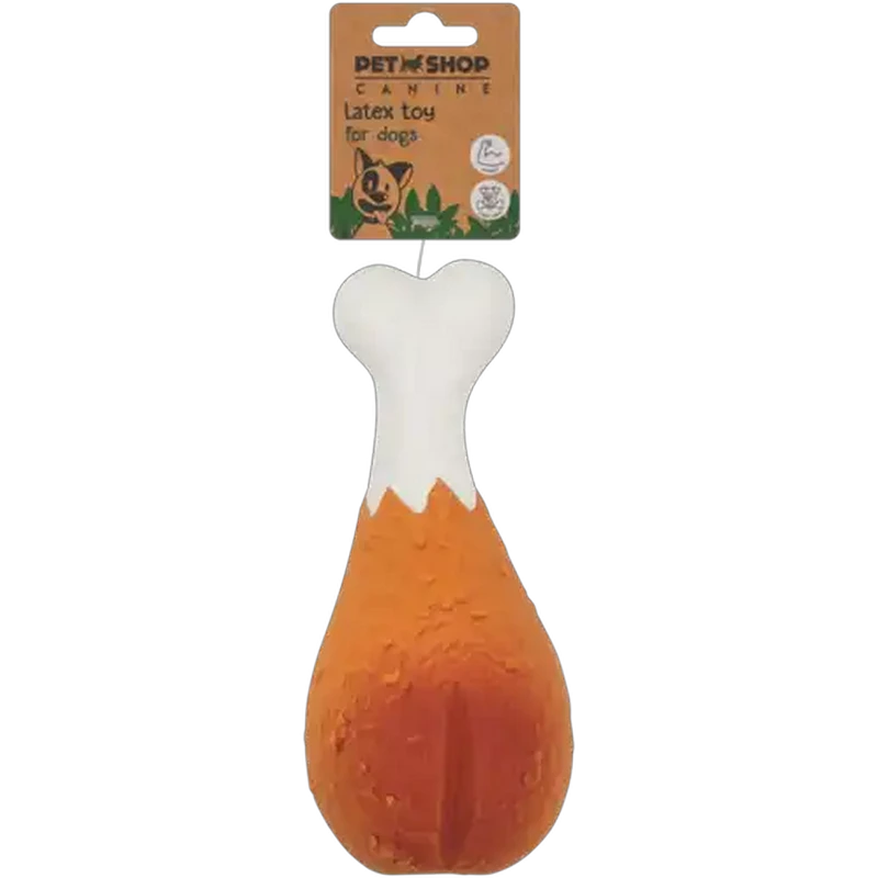 Petshop Canine Brown Drumstick Latex Dog Toy