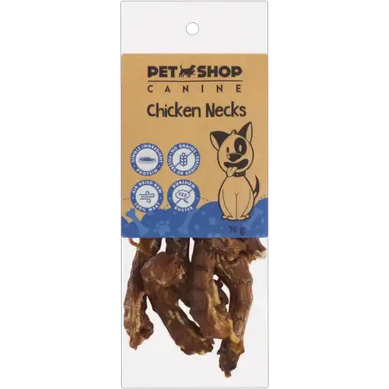 Petshop Canine Chicken Necks 70g