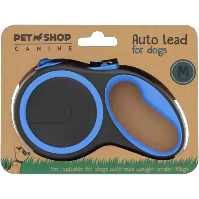 Petshop Canine Medium Blue Auto Dog Lead