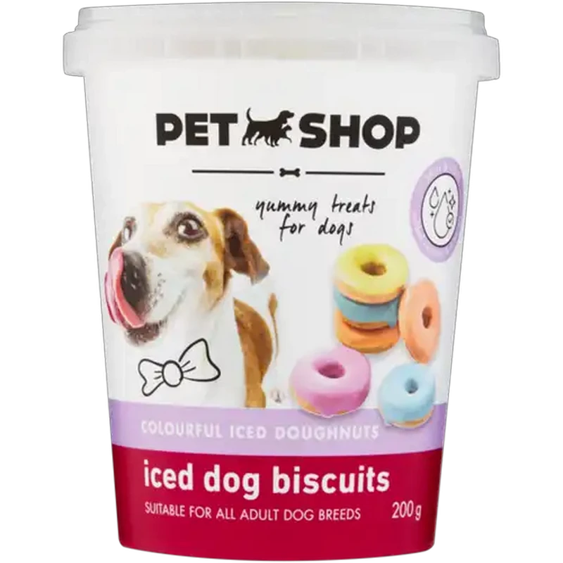 Petshop Colourful Doughnuts Iced Dog Biscuits 200g
