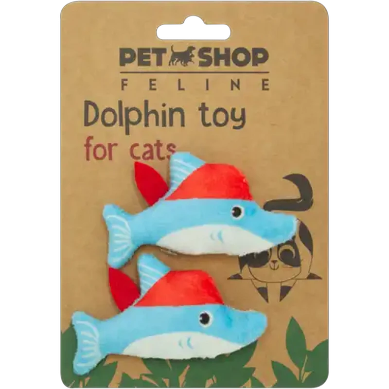 Petshop Feline Blue Dolphin Toy 2-Pack