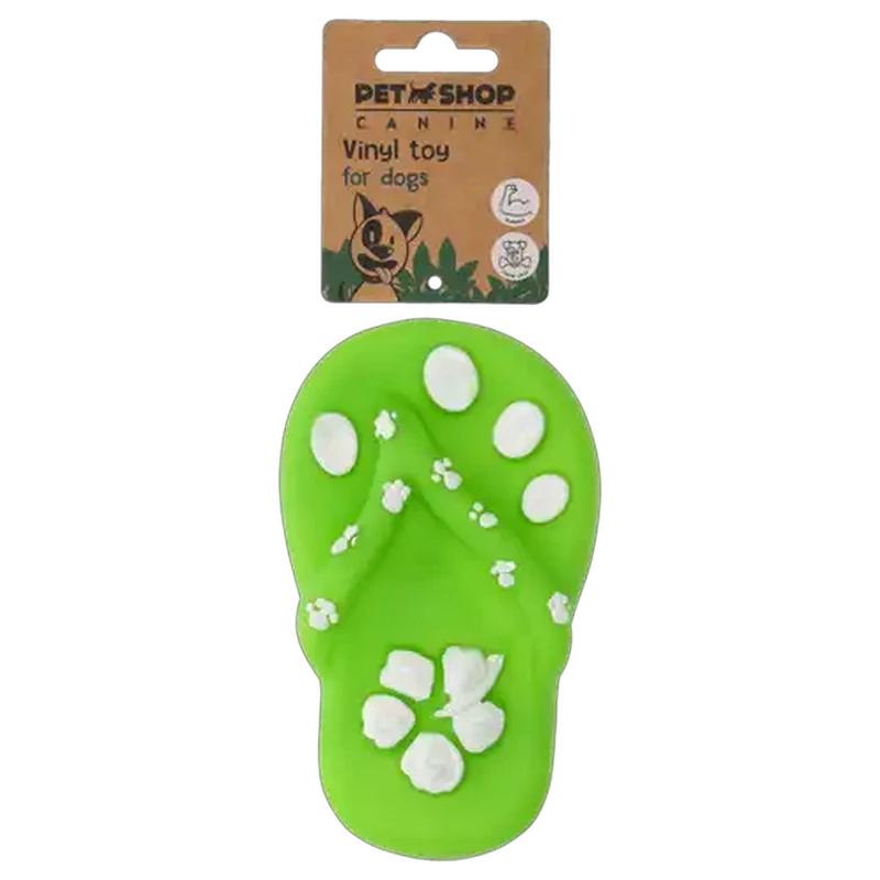 Petshop Green Vinyl Sandal Toy for Dogs