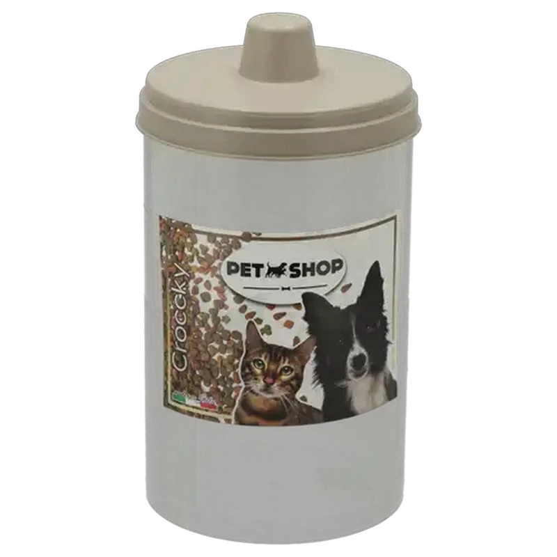 Petshop Grey Croquette Pet Jar 14 x 26cm