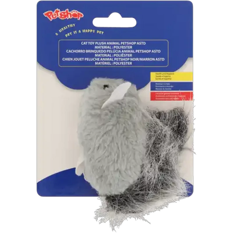 Petshop Grey Hamster Plush Cat Toy