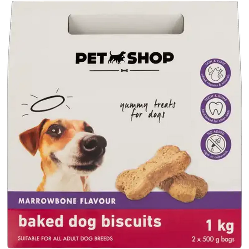 Petshop Marrowbone Flavour Baked Dog Biscuits 1kg
