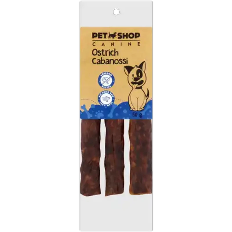 Petshop Ostrich Cabanossi 50g