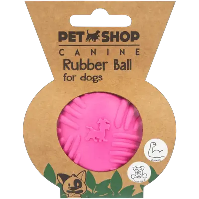Petshop Rubber Ball Dog Toy (Colour May Vary)