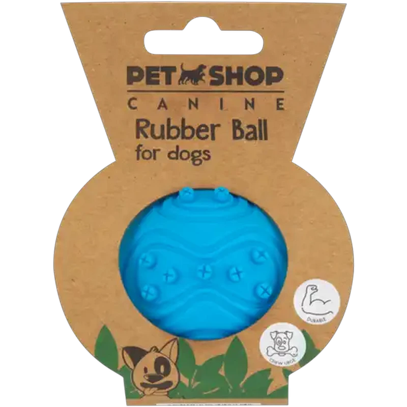 Petshop Rubber Pimple Ball Dog Toy (Colour May Vary)