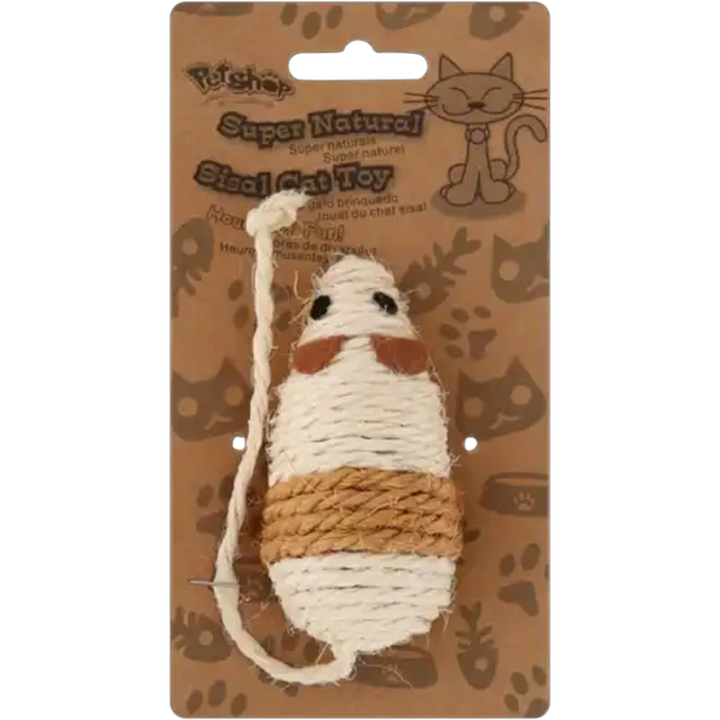 Petshop Super Natural Mouse Sisal Cat Toy