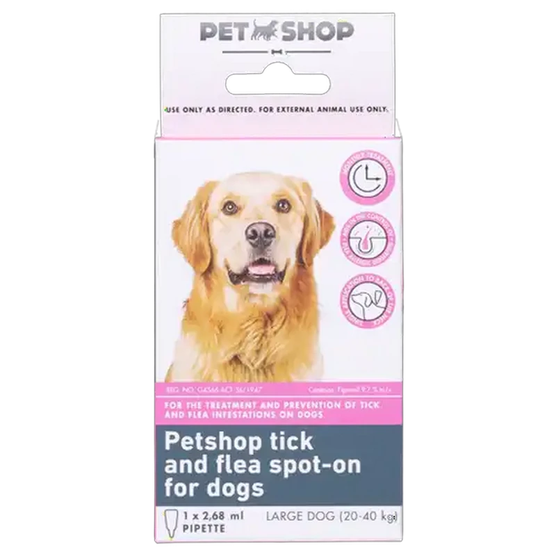 Petshop Tick & Flea Large Dog Spot-On 2.68ml