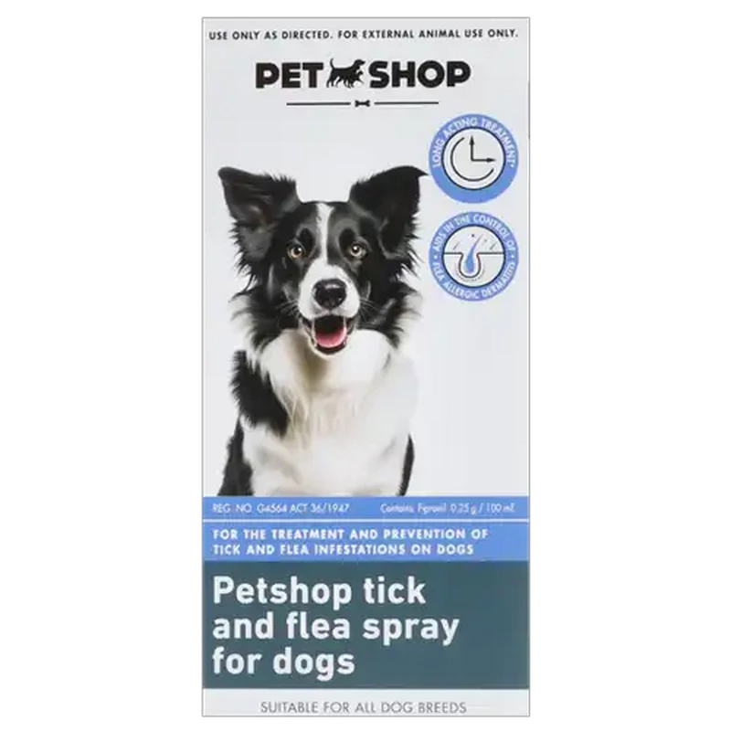 Petshop Tick & Flea Spray for Dogs 100ml