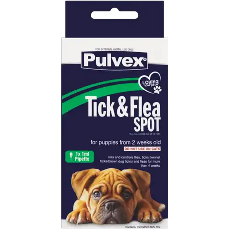 Pulvex Tick & Flea Spot for Puppies 1ml