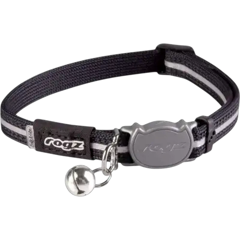 Rogz Black Extra Small Alley Cat Breakaway Buckle Collar