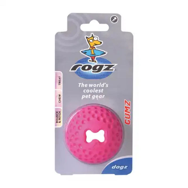 Rogz Dogz Pink Gumz Dog Chew Ball Medium