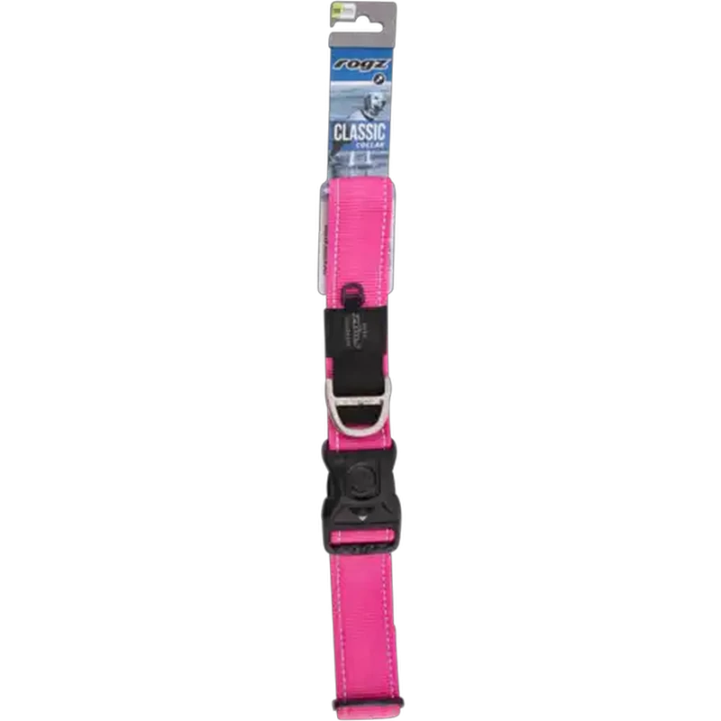 Rogz Extra Extra Large Pink Classic Dog Collar