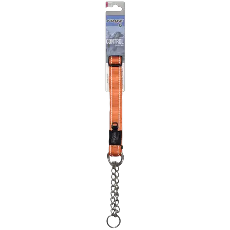 Rogz Extra Large Orange Utility Control Chain Dog Collar