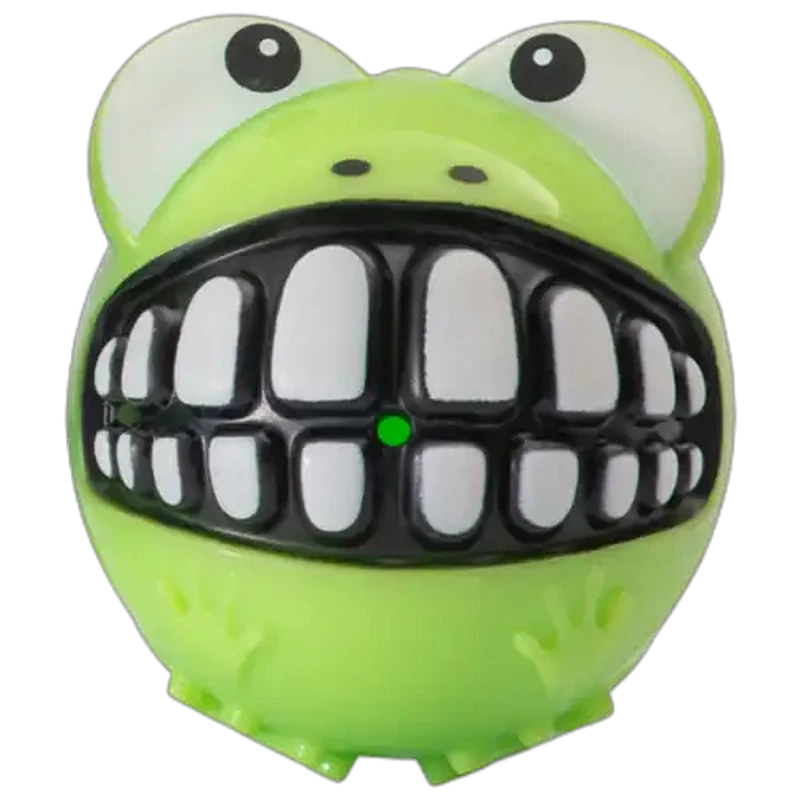 Rogz Grinz Green Frog Dog Toy Medium