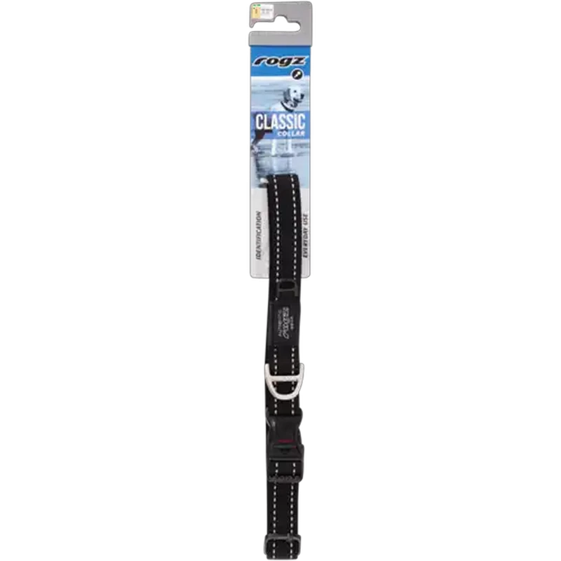 Rogz Large Black Classic Dog Collar