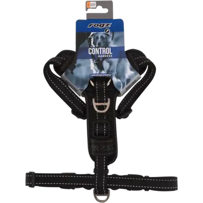 Rogz Large Black Utility Control Dog Harness