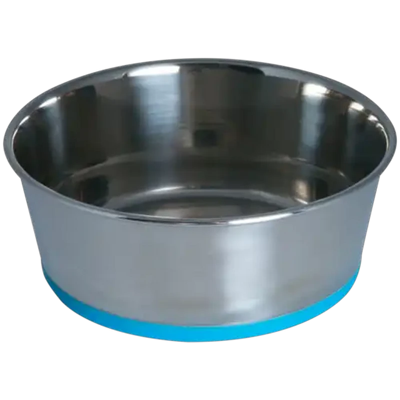 Rogz Large Blue Non-Slip Stainless Steel Dog Bowl